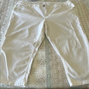 Lane Bryant White Capri Jeans